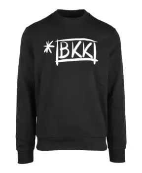 Хлопковый вязаный свитер Bikkembergs, черный