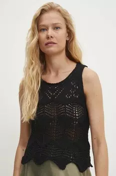 Хлопковый жилет Answear Lab, черный