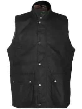Хлопковый жилет Barbour, черный