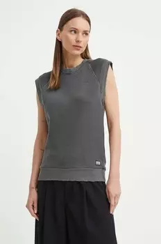 Хлопковый жилет G-Star Raw, серый