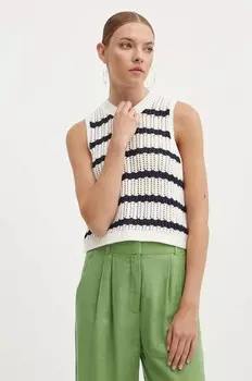 Хлопковый жилет Hollister Co., бежевый