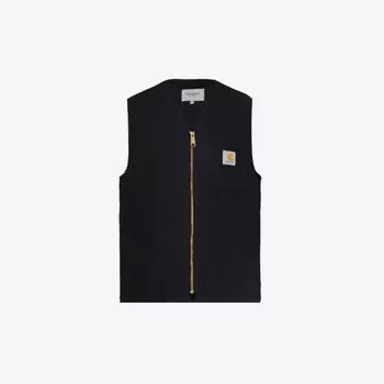Хлопковый жилет классического кроя с фирменной нашивкой Arbor Carhartt Wip, черный