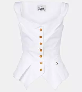 Хлопковый жилет Monday Vivienne Westwood, Aw25-White
