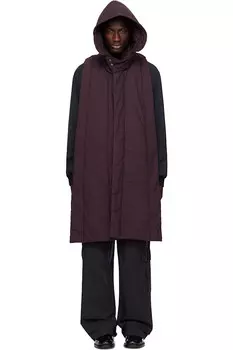 Хлопковый жилет с капюшоном Dries Van Noten, цвет auber