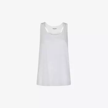 Хлопковый жилет с овальным вырезом-борцовкой Whistles, белый