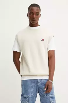 Хлопковый жилет Tommy Jeans, бежевый