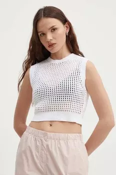 Хлопковый жилет United Colors of Benetton, белый