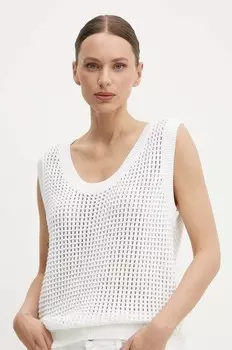 Хлопковый жилет United Colors of Benetton, белый