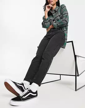 Хлопок: эластичные джинсы Mom черного цвета.