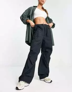 Хлопок: брюки-тоггл черного цвета Cotton:On