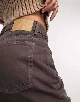 Хлопок:Джинсовая макси-юбка коричневого цвета Cotton:On