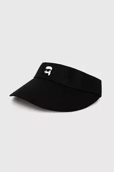 Хлопок козырек Karl Lagerfeld, черный
