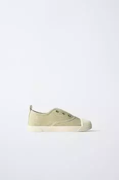 Хлопок кроссовки ZARA, цвет Khaki Green