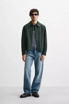 Хлопок куртка ZARA, зеленый