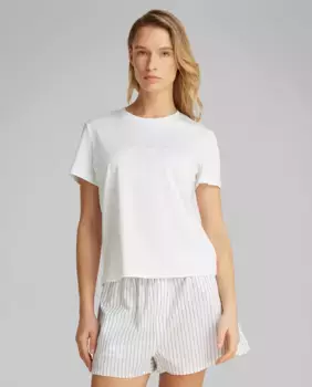 ХЛОПОК ПОПЛИН футболка с коротким рукавом Calvin Klein, серый