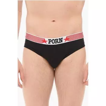 Хлопок ПОРНО Слипы Dsquared2, черный