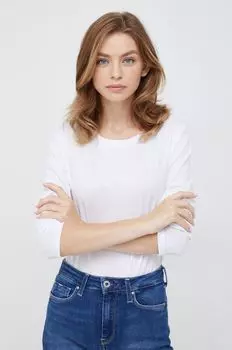 Хлопок с длинным рукавом Armani Exchange, белый