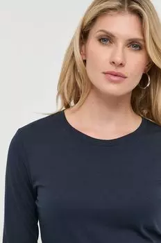 Хлопок с длинным рукавом Armani Exchange, темно-синий