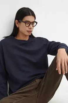 Хлопок с длинным рукавом Medicine, темно-синий