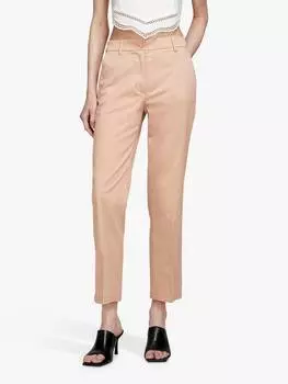 Хлопок slim fit брюки SISLEY, розовый