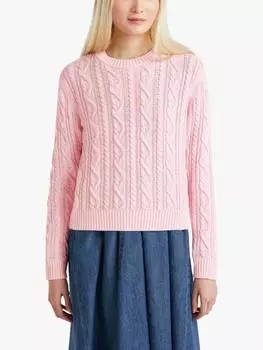 Хлопок трикотажный джемпер Benetton, розовый