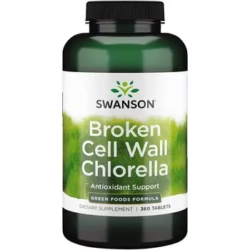 Хлорелла с разрушенной клеточной стенкой, 500 мг, 360 таблеток, Swanson
