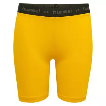 Hml First Performan Tig Шорты унисекс, детские мультиспортивные тайтсы HUMMEL, цвет gelb