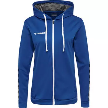 Hmlauthentic Poly Zip Hoodie Woman Hoodie Ladies HUMMEL, синий/темно-синий/темно-синий