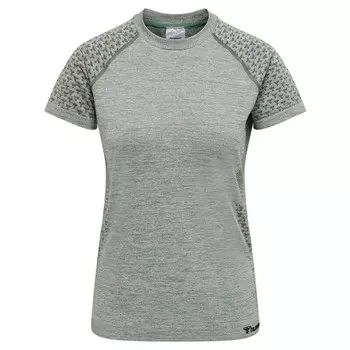 Hmlci Бесшовная футболка для женщин для йоги HUMMEL, цвет gruen