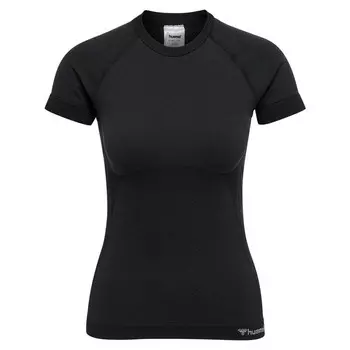 Hmlclea бесшовная облегающая футболка женская для йоги HUMMEL, цвет schwarz