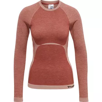 Hmlclea бесшовная облегающая футболка женская для йоги HUMMEL, цвет rot