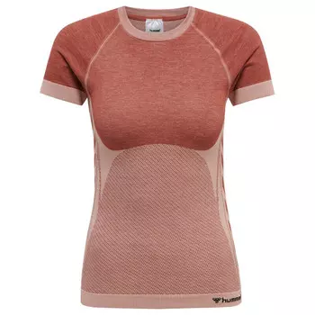 Hmlclea бесшовная облегающая футболка женская для йоги HUMMEL, цвет rot