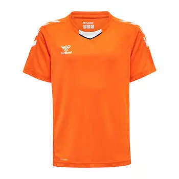 Hmlcore Xk Поли Джерси S/S Kids Джерси S/S Unisex Kids HUMMEL, неоново-желтый