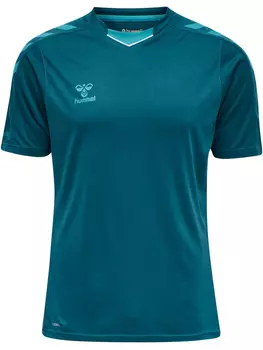 Hmlcore Xk Poly Jersey S/S Джерси S/S Мужчины HUMMEL, малахитовый зеленый