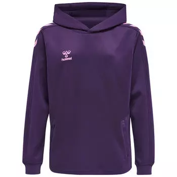 Hmlcore Xk Poly Kids Sweat Hoodie Hoodie Unisex Kids HUMMEL, синий индиго/баклажан/баклажан