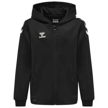 Hmlcore Xk Poly Zip Hood Sweat Kids Hoodie Unisex Kids HUMMEL, черный