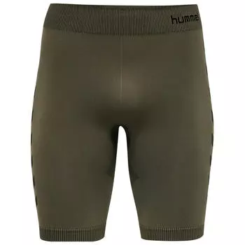 Hmlfirst Бесшовные тренировочные короткие тайтсы Мужские тайтсы HUMMEL, камуфляж/серый антрацит/серый антрацит