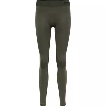Hmlfirst Бесшовные тренировочные узкие женские леггинсы HUMMEL, розовая герань/розовый/черный