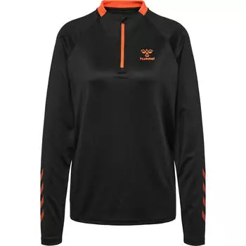 Hmlgg12 Action Half Zip Sweat Woman Jersey S/S Ladies HUMMEL, черный