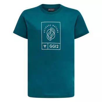 Hmlgg12 Футболка S/S Kids Jersey S/S Unisex Kids HUMMEL, берлинский синий/карибский зеленый/карибский зеленый