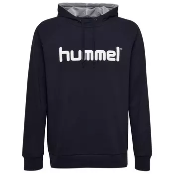 Hmlgo Cotton Logo Hoodie Мужская хлопковая толстовка с капюшоном HUMMEL, бирюзовый/темно-синий/темно-синий