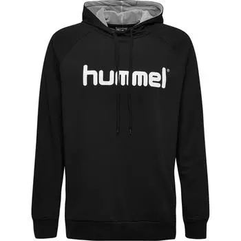 Hmlgo Cotton Logo Hoodie Мужская хлопковая толстовка с капюшоном HUMMEL, черный