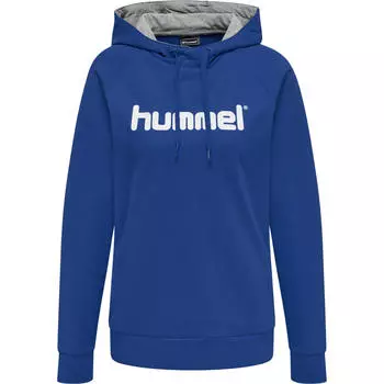 Hmlgo Cotton Logo Hoodie Woman Хлопковая толстовка с капюшоном для женщин HUMMEL, синий/темно-синий/темно-синий