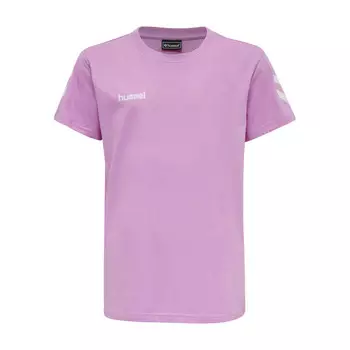 Hmlgo Kids Хлопковая футболка S/S Футболка S/S унисекс для детей HUMMEL, цвет rosa