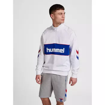 Hmlic Durban толстовка на молнии до половины, короткая толстовка на молнии унисекс HUMMEL, цвет weiss