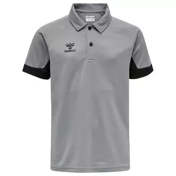 Hmllead Функциональная Детская Рубашка Поло Унисекс Дети HUMMEL, темно-серый