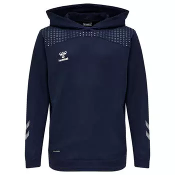 Hmllead Poly Hoodie Kids Толстовка унисекс для детей HUMMEL, бирюзовый/темно-синий/темно-синий