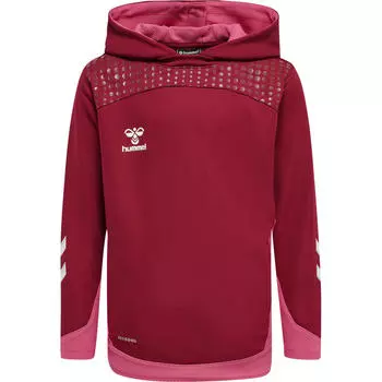 Hmllead Poly Hoodie Kids Толстовка унисекс для детей HUMMEL, бордо/бордо/бордо