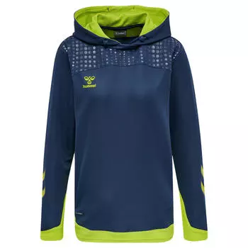 Женская толстовка из полиэстера с капюшоном Hummel Hmllead Poly, темно-синий