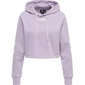 Hmllegacy Woman Укороченная толстовка с капюшоном Женские худи HUMMEL, пастельно-розовый/фиолетовый/фиолетовый